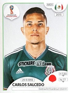 Cromo Carlos Salcedo - Coppa del Mondo FIFA Russia 2018 - Panini