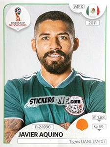 Figurina Javier Aquino - Coppa del Mondo FIFA Russia 2018 - Panini