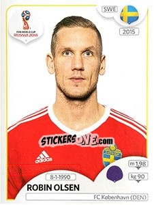 Cromo Robin Olsen - Coppa del Mondo FIFA Russia 2018 - Panini