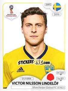 Figurina Victor Nilsson Lindelöf - Coppa del Mondo FIFA Russia 2018 - Panini