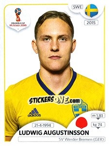 Sticker Ludwig Augustinsson - Coppa del Mondo FIFA Russia 2018 - Panini