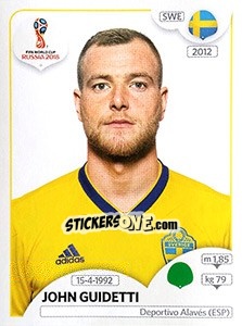 Cromo John Guidetti - Coppa del Mondo FIFA Russia 2018 - Panini