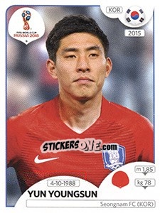 Cromo Yun Youngsun - Coppa del Mondo FIFA Russia 2018 - Panini