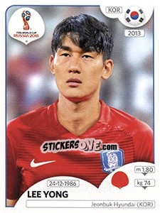 Figurina Lee Yong - Coppa del Mondo FIFA Russia 2018 - Panini