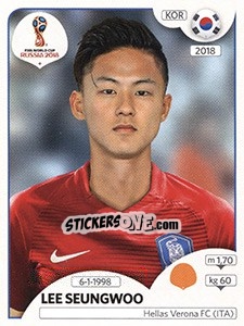 Sticker Lee Seungwoo - Coppa del Mondo FIFA Russia 2018 - Panini
