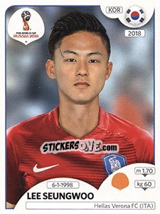 Cromo Lee Seungwoo - Coppa del Mondo FIFA Russia 2018 - Panini