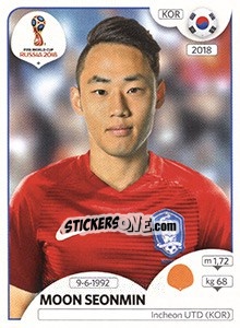 Cromo Moon Seonmin - Coppa del Mondo FIFA Russia 2018 - Panini