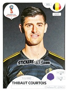 Sticker Thibaut Courtois - Coppa del Mondo FIFA Russia 2018 - Panini