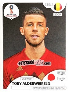 Cromo Toby Alderweireld - Coppa del Mondo FIFA Russia 2018 - Panini