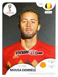 Sticker Mousa Dembélé - Coppa del Mondo FIFA Russia 2018 - Panini