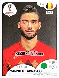 Sticker Yannick Carrasco - Coppa del Mondo FIFA Russia 2018 - Panini