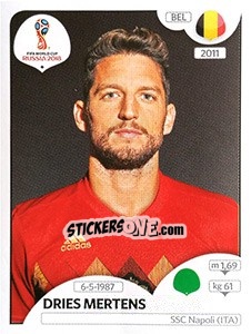 Cromo Dries Mertens - Coppa del Mondo FIFA Russia 2018 - Panini