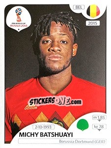 Sticker Michy Batshuayi - Coppa del Mondo FIFA Russia 2018 - Panini