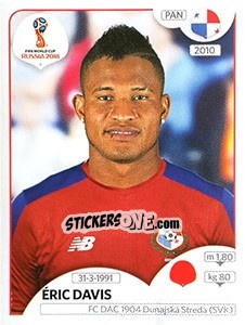 Sticker Eric Davis - Coppa del Mondo FIFA Russia 2018 - Panini