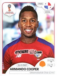 Figurina Armando Cooper - Coppa del Mondo FIFA Russia 2018 - Panini