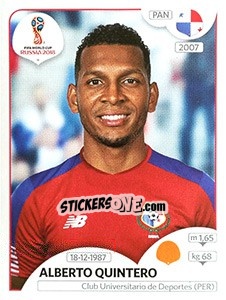 Sticker Alberto Quintero - Coppa del Mondo FIFA Russia 2018 - Panini