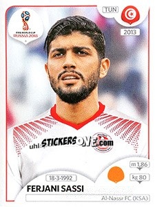 Sticker Ferjani Sassi - Coppa del Mondo FIFA Russia 2018 - Panini