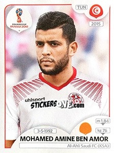 Sticker Mohamed Amine Ben Amor - Coppa del Mondo FIFA Russia 2018 - Panini