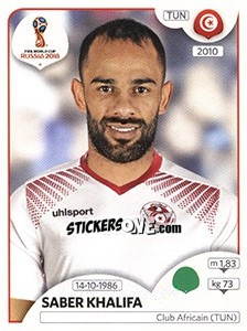 Sticker Saber Khalifa - Coppa del Mondo FIFA Russia 2018 - Panini