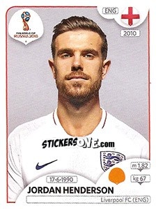 Figurina Jordan Henderson - Coppa del Mondo FIFA Russia 2018 - Panini