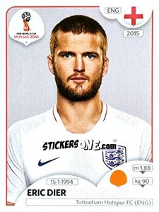 Figurina Eric Dier - Coppa del Mondo FIFA Russia 2018 - Panini