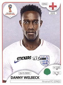 Sticker Danny Welbeck - Coppa del Mondo FIFA Russia 2018 - Panini