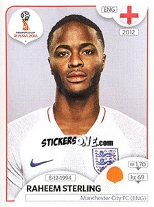 Sticker Raheem Sterling - Coppa del Mondo FIFA Russia 2018 - Panini