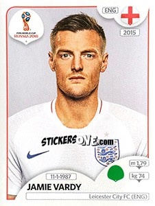 Sticker Jamie Vardy - Coppa del Mondo FIFA Russia 2018 - Panini