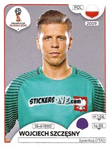 Sticker Wojciech Szczęsny - Coppa del Mondo FIFA Russia 2018 - Panini