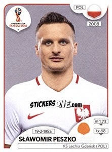 Cromo Sławomir Peszko - Coppa del Mondo FIFA Russia 2018 - Panini