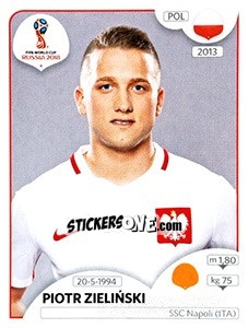 Figurina Piotr Zieliński - Coppa del Mondo FIFA Russia 2018 - Panini