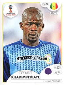 Cromo Khadim N'Diaye - Coppa del Mondo FIFA Russia 2018 - Panini