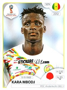 Sticker Kara Mbodji - Coppa del Mondo FIFA Russia 2018 - Panini