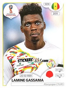 Figurina Lamine Gassama - Coppa del Mondo FIFA Russia 2018 - Panini