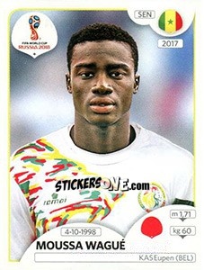 Cromo Moussa Wagué - Coppa del Mondo FIFA Russia 2018 - Panini