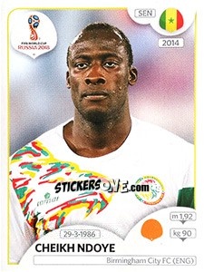 Cromo Cheikh Ndoye - Coppa del Mondo FIFA Russia 2018 - Panini