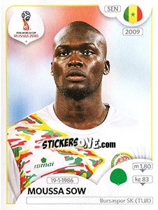 Figurina Moussa Sow - Coppa del Mondo FIFA Russia 2018 - Panini