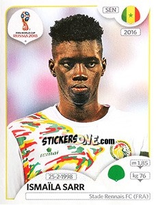 Figurina Ismaïla Sarr - Coppa del Mondo FIFA Russia 2018 - Panini