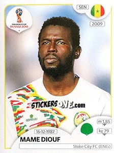 Figurina Mame Diouf - Coppa del Mondo FIFA Russia 2018 - Panini