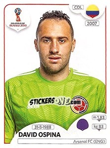 Figurina David Ospina - Coppa del Mondo FIFA Russia 2018 - Panini