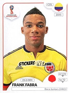 Figurina Frank Fabra - Coppa del Mondo FIFA Russia 2018 - Panini