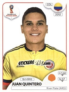 Figurina Juan Quintero - Coppa del Mondo FIFA Russia 2018 - Panini