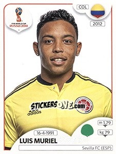 Figurina Luis Muriel - Coppa del Mondo FIFA Russia 2018 - Panini