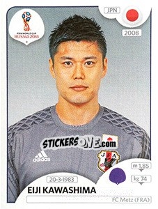 Sticker Eiji Kawashima - Coppa del Mondo FIFA Russia 2018 - Panini