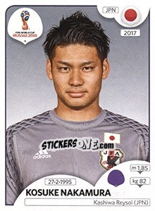 Cromo Kosuke Nakamura - Coppa del Mondo FIFA Russia 2018 - Panini