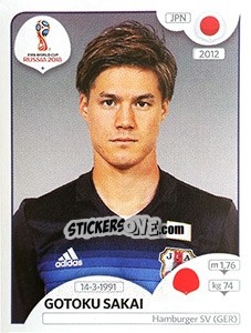 Sticker Gōtoku Sakai - Coppa del Mondo FIFA Russia 2018 - Panini