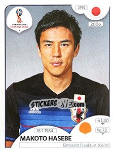 Figurina Makoto Hasebe - Coppa del Mondo FIFA Russia 2018 - Panini