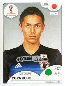 Sticker Yuya Kubo - Coppa del Mondo FIFA Russia 2018 - Panini