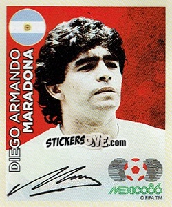 Sticker Diego Armando Maradona - 1986 - Coppa del Mondo FIFA Russia 2018 - Panini