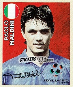 Figurina Paolo Maldini - 1990 - Coppa del Mondo FIFA Russia 2018 - Panini